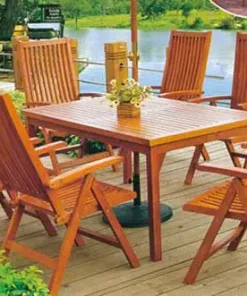 Bàn Ghế Gỗ Sân Vườn BA-008P