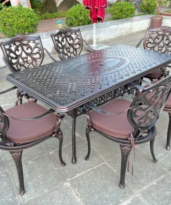 Bộ Bàn Ghế Sân Vườn D175 6 Ghế Lá