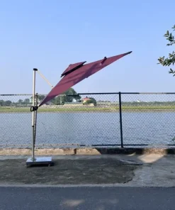 Dù hòa phát lệch tâm hệ nâng hạ màu đỏ