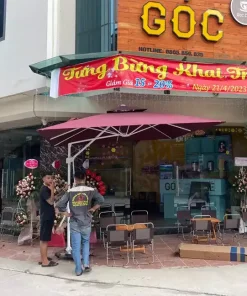 Ô dù hòa phát lệch tâm vuông 3M màu đỏ