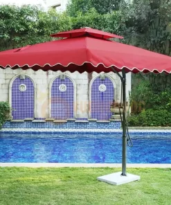 Ô dù hòa phát lệch tâm vuông 2m5 màu đỏ