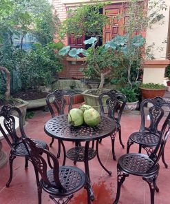 Bộ Bàn Ghế Nhôm Đúc Sân Vườn D78 6 Ghế