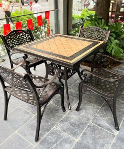 Bộ Bàn Ghế Nhôm Đúc Mặt Đá BV-D90